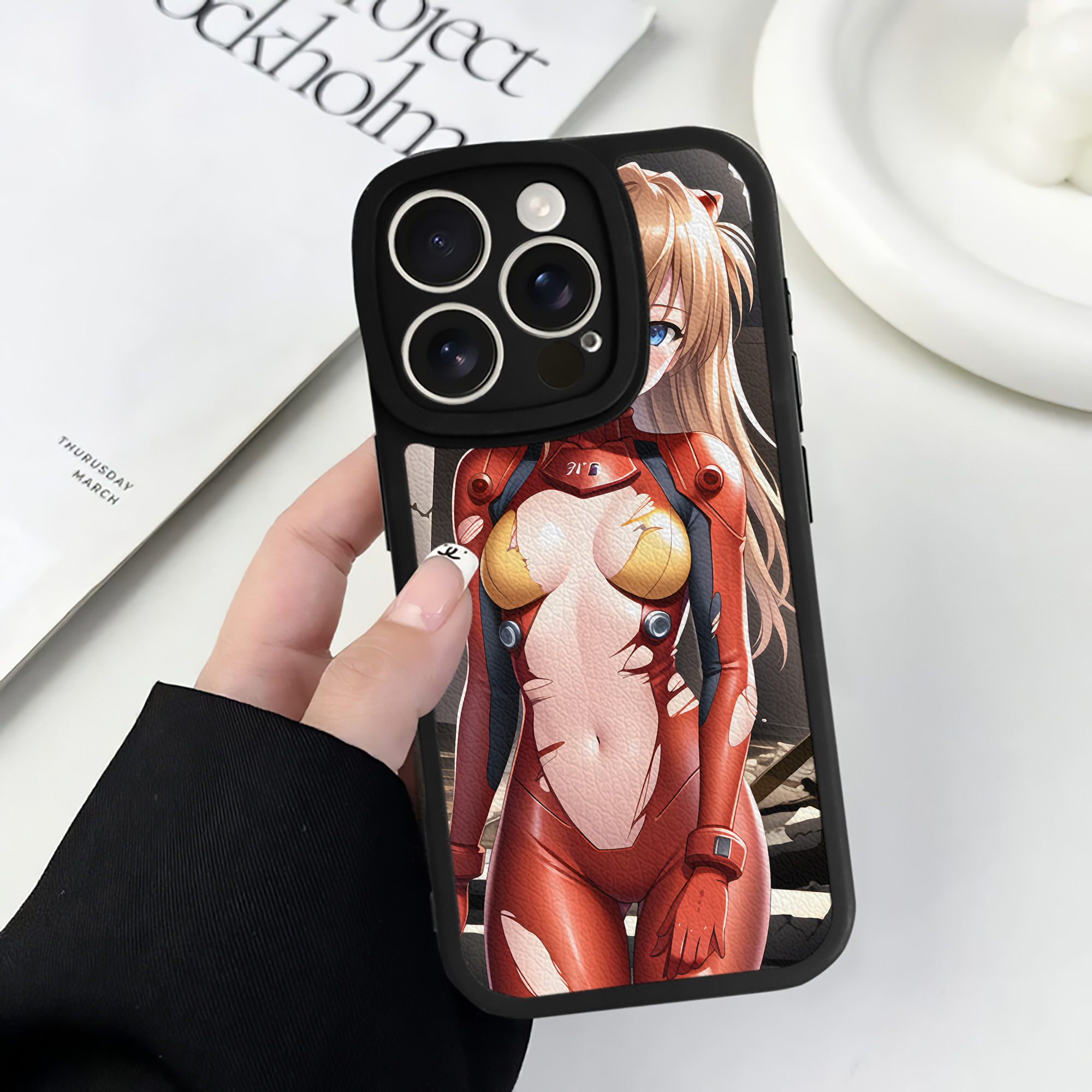 （画像用） EVA 新世紀エヴァンゲリオン 【iPhone 16シリーズ対応】シリコンスマホケース（レザー調） 材質：シリコン